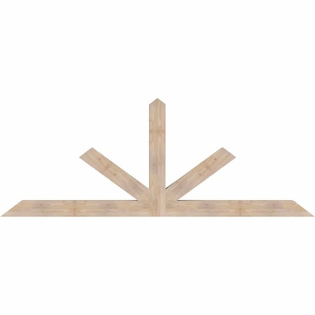 Ekena Millwork Saratoga Smooth Timber Gable Bracket, Douglas Fir, 108"W x 40"H x 5 1/2"D x 5 1/2"F, 9/12 Pitch GBW108X40X0606SAR00SDF